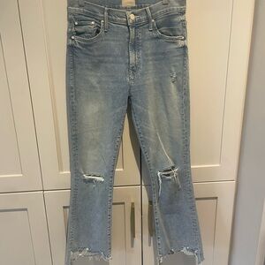 Mother Insider Crop Step Chew Jean size 28